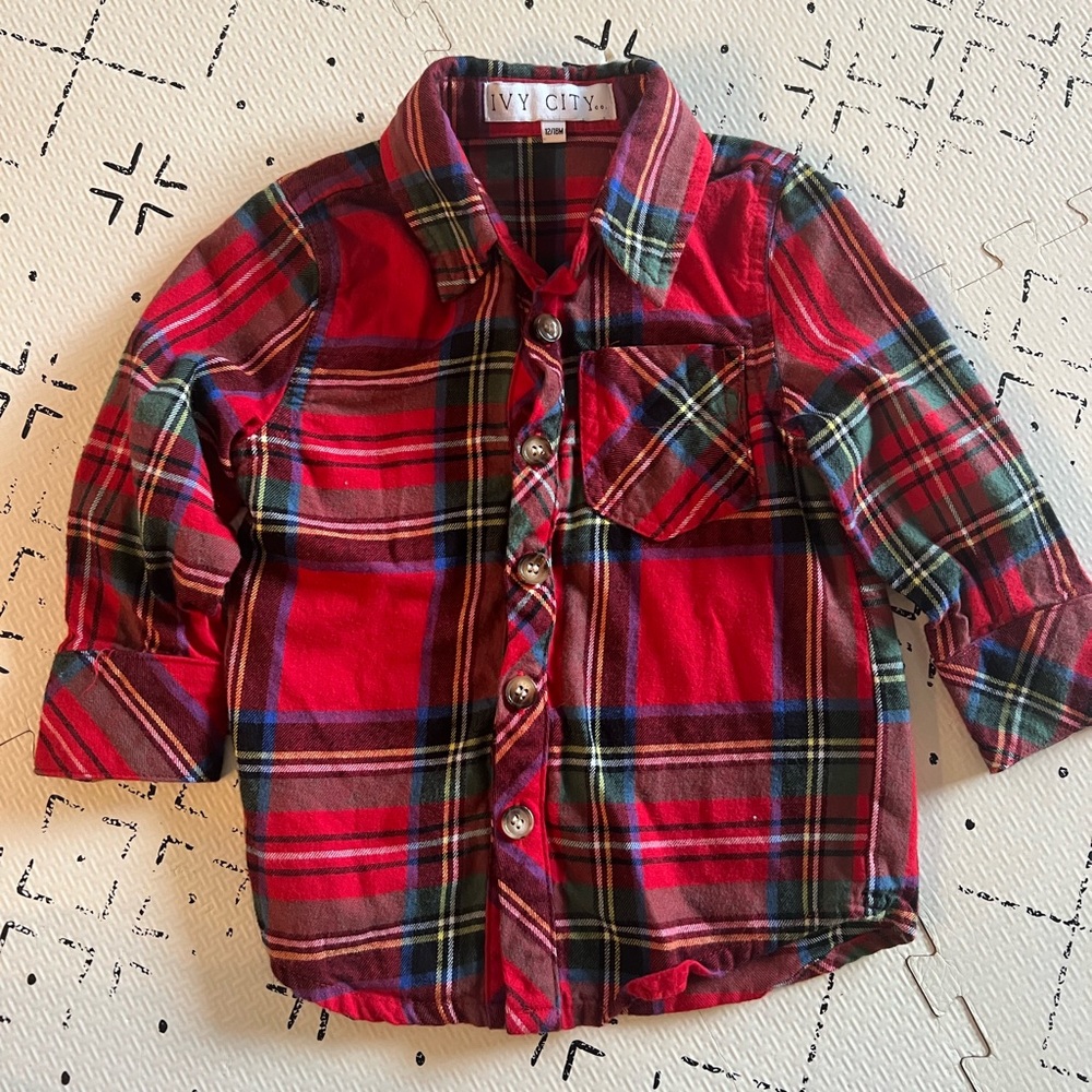 Ivy City Co. Matching Family Boy Plaid Shirt